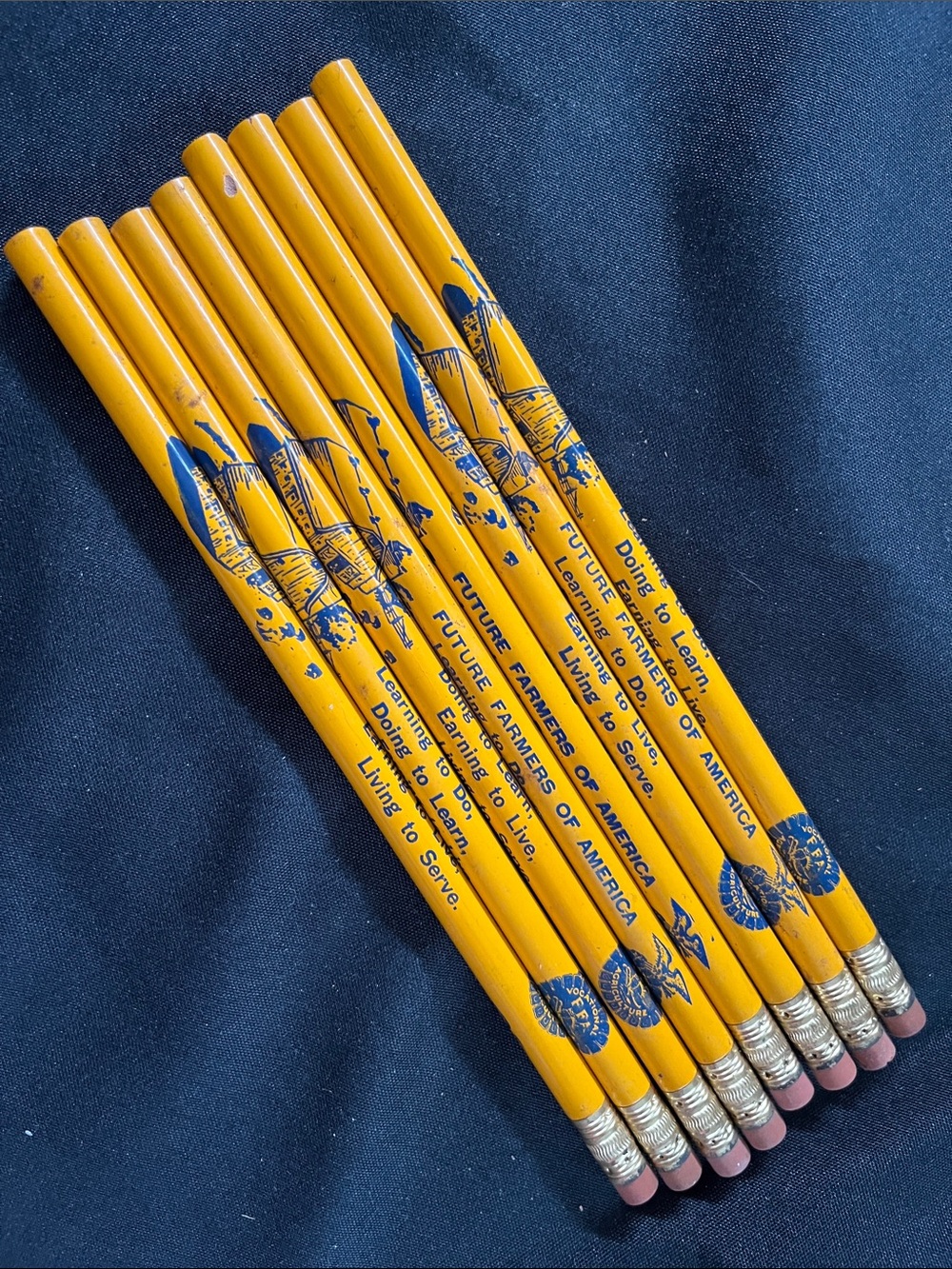 8 Vtg future Farmers of America Vtg Pencils Barn Silo Agriculture Unsharpened